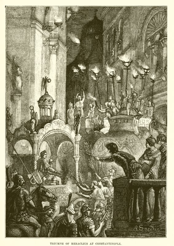 Triomf van Heraclius in Constantinopel door English School