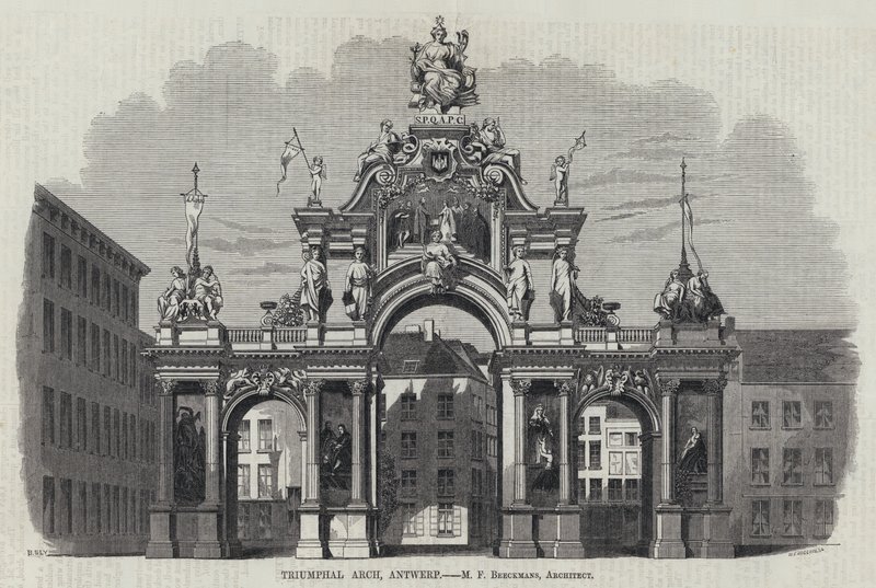Triomfboog, Antwerpen door English School
