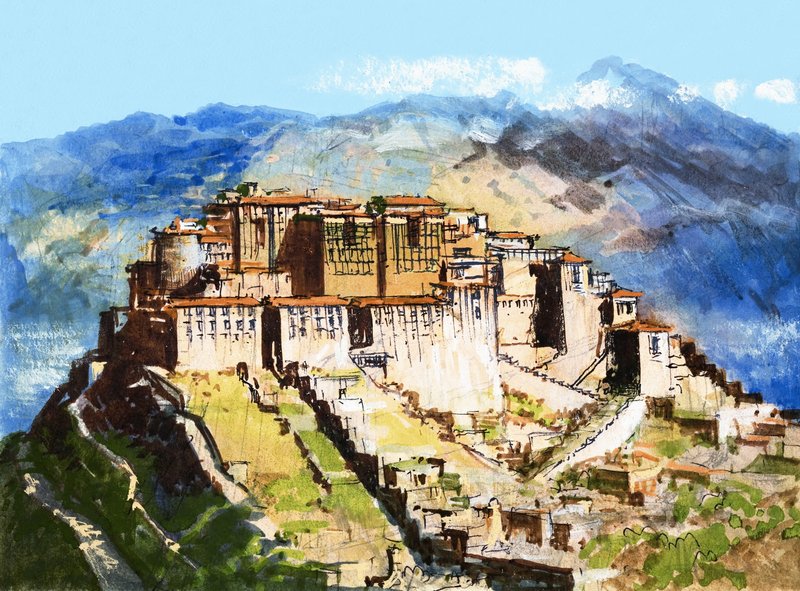 Onbekende locatie, mogelijk Tibet door English School