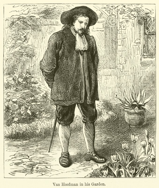 Van Hoofman in zijn tuin door English School