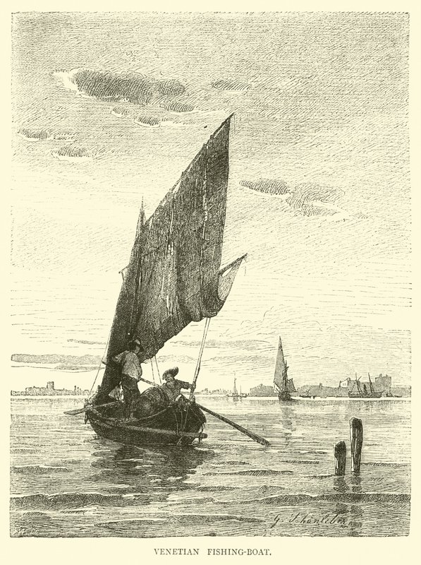 Venetiaanse vissersboot door English School
