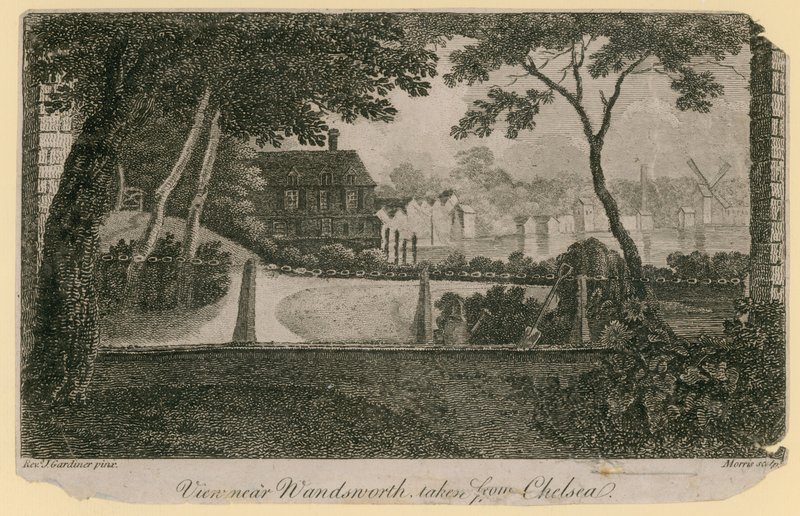 Uitzicht nabij Wandsworth vanaf Chelsea door English School