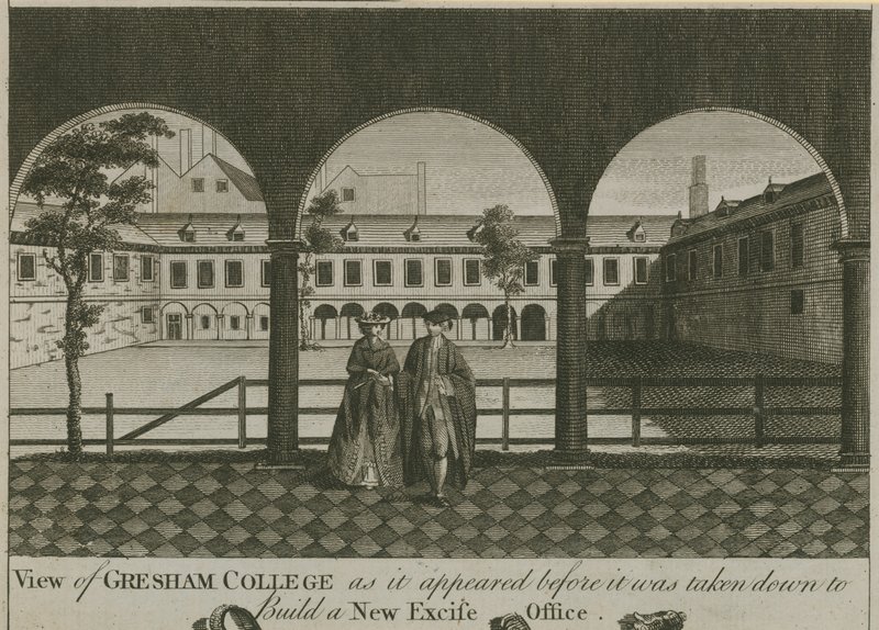Uitzicht op Gresham College door English School