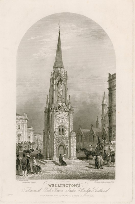 Wellingtons Testimonial Clock Tower, London Bridge, Southwark door English School