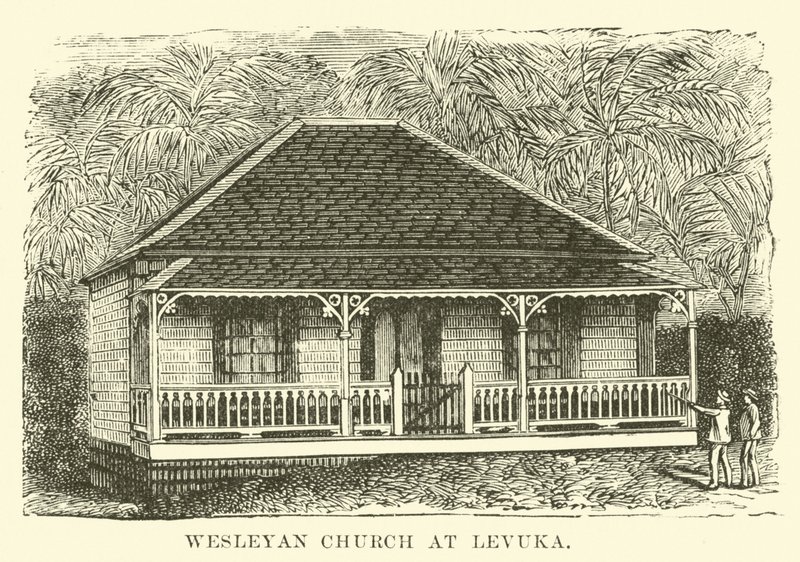 Wesleyaanse kerk in Levuka door English School