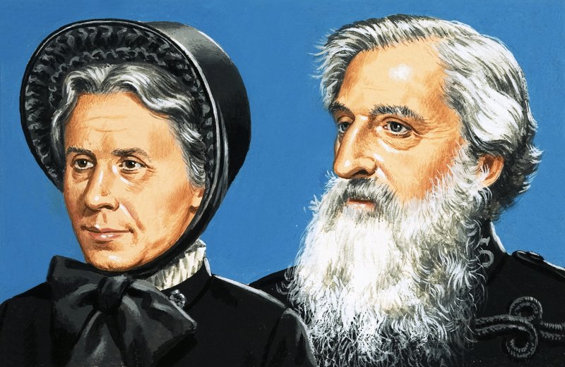 William Booth en zijn vrouw Catherine door English School