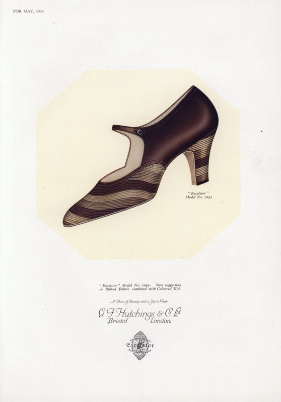 Advertentie voor damesschoenen, 1930s door English School