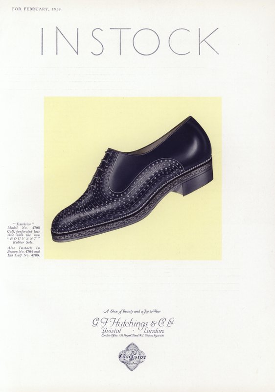 Advertentie voor damesschoenen, 1930s door English School