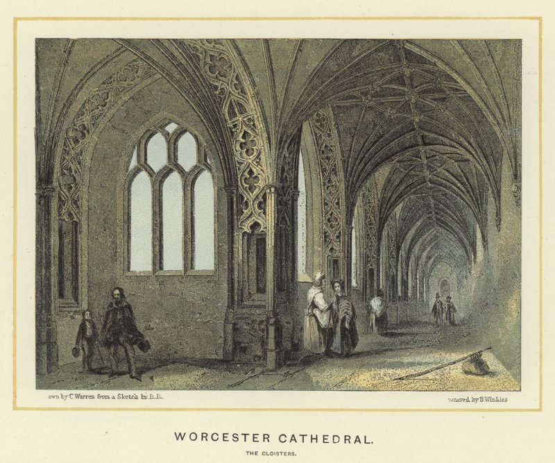 Worcester Kathedraal, de kloosters door English School