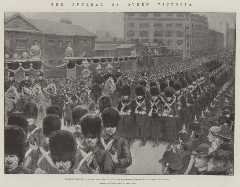 De begrafenis van koningin Victoria door Enoch Ward