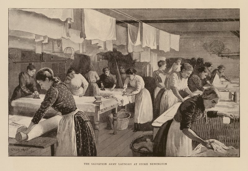 Leger des Heils wasserij in Stoke Newington door Enoch Ward