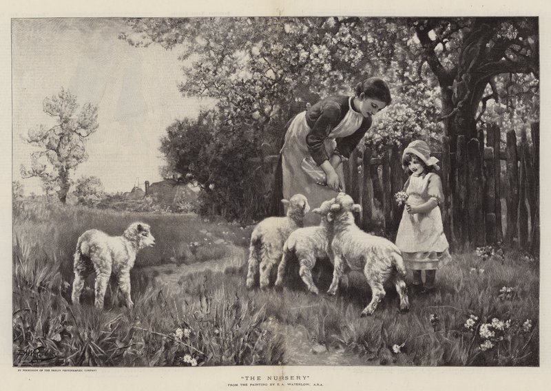De kinderkamer door Ernest Albert Waterlow