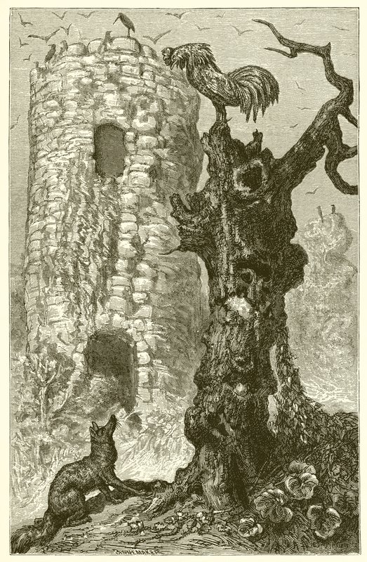 De haan en de vos door Ernest Henry Griset
