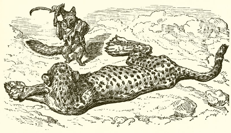 De Luipaard en de Vos door Ernest Henry Griset