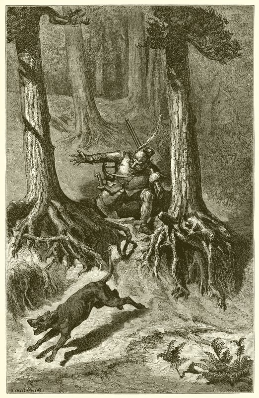De Oude Jachthond door Ernest Henry Griset