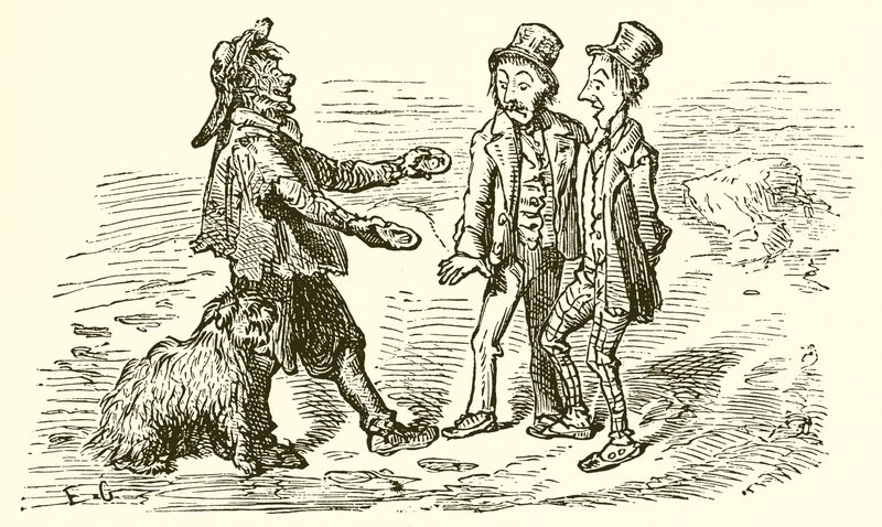 De Twee Reizigers en de Oester door Ernest Henry Griset