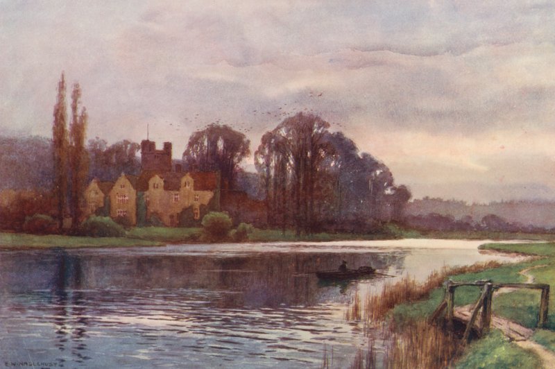 Rivier de Theems: Bisham Abbey door Ernest William Haslehust