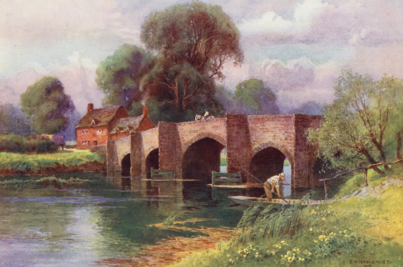 Rivier de Theems: Newbridge door Ernest William Haslehust