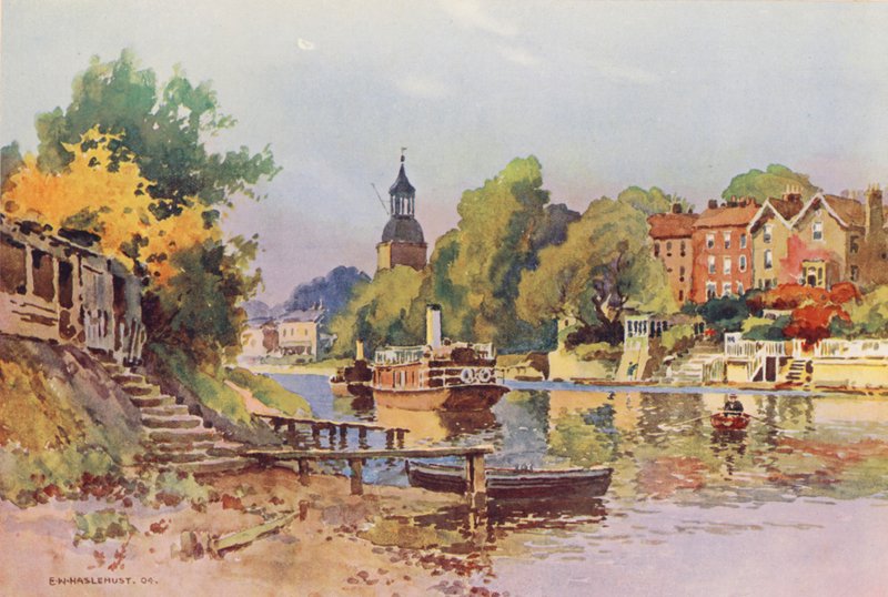 Rivier de Theems: Sunbury door Ernest William Haslehust