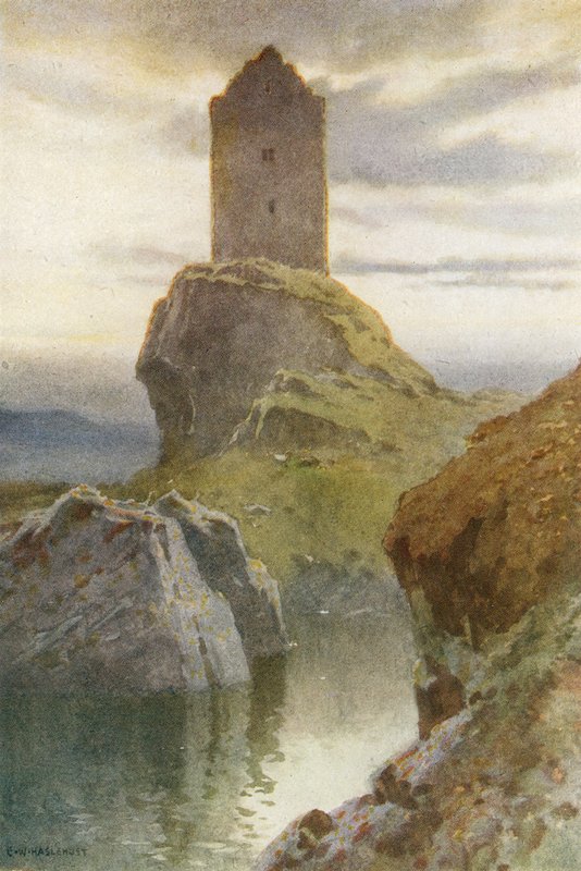 Smailholm Toren door Ernest William Haslehust