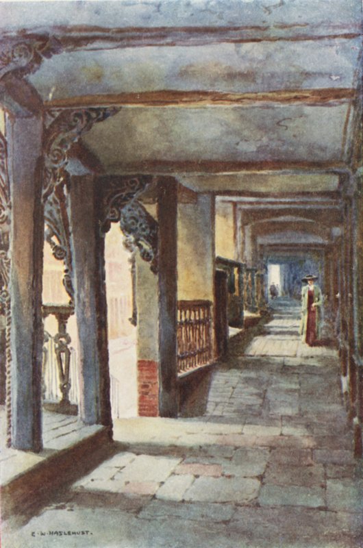 De Rijen, Watergate Straat (kleur litho) door Ernest William Haslehust