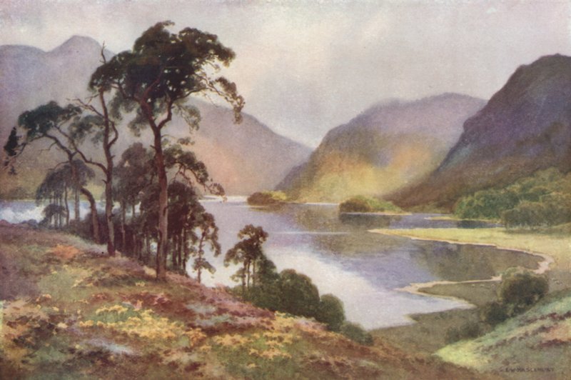 Thirlmere en Helvellyn door Ernest William Haslehust