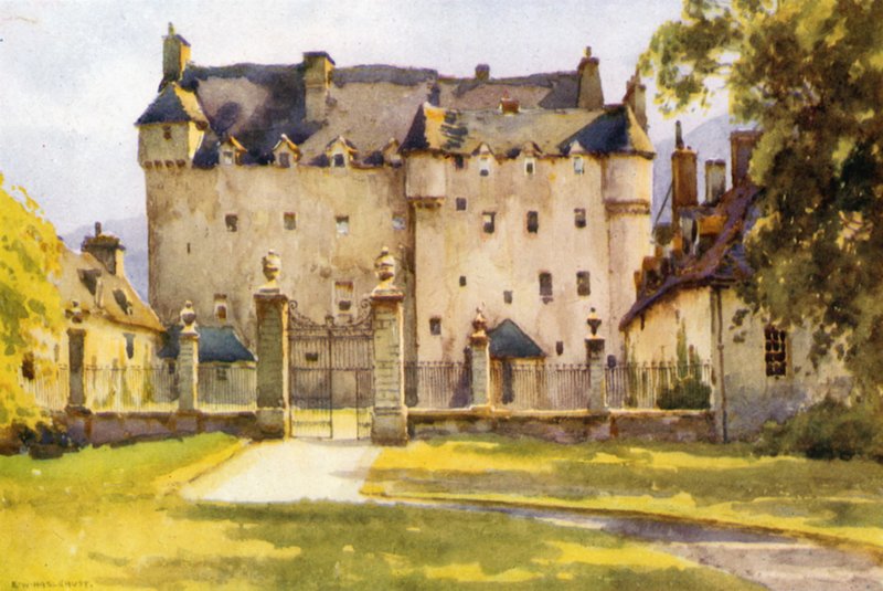 Traquair (kleur litho) door Ernest William Haslehust