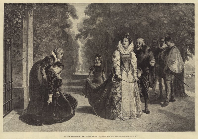 Koningin Elizabeth en Mary Stuart door Ernesto Fontana