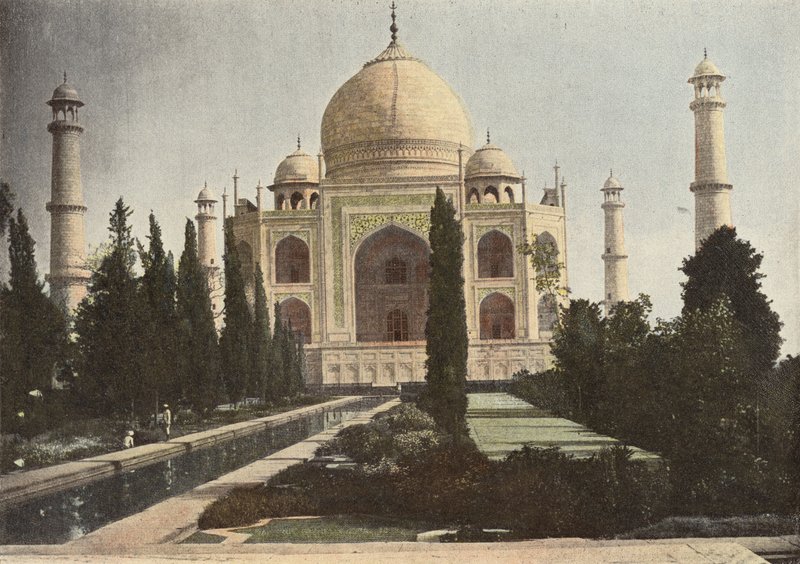 Agra, De Tady Mahal en de Fontein door European Photographer