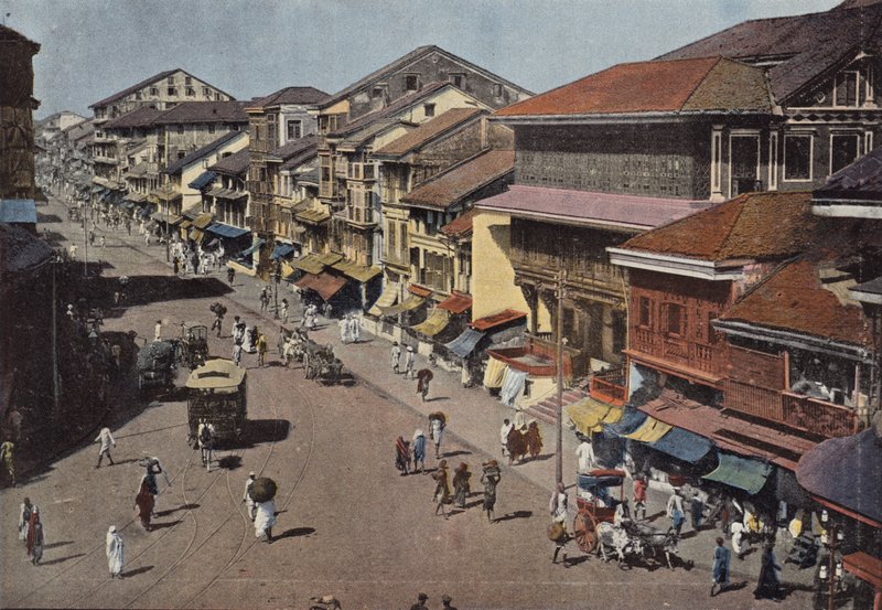Bombay, Een Straat in de Witte Stad door European Photographer