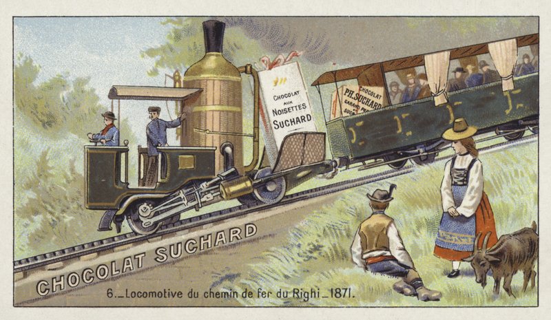 Locomotief van de Rigi-bergspoorweg, Zwitserland, 1871 door European School
