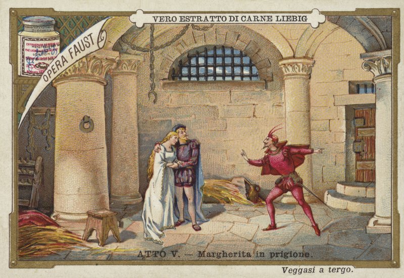 Scène uit Faust, een opera van Charles Gounod door European School