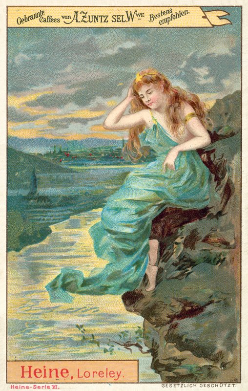 Scène uit het gedicht Lorelei van Heinrich Heine door European School
