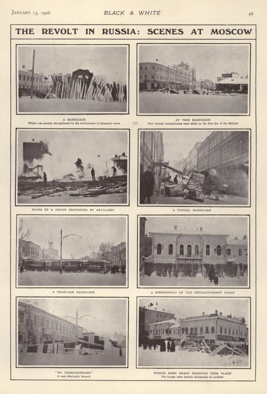 De opstand in Rusland, Scènes in Moskou door European Photographer
