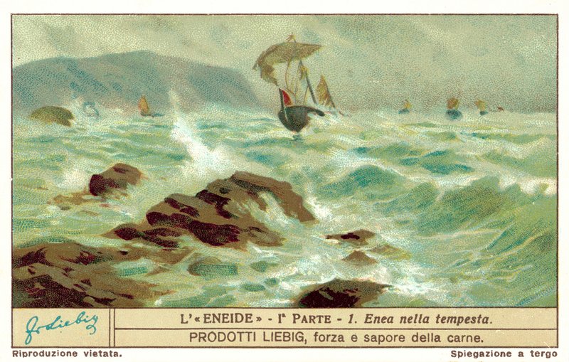 De vloot van Aeneas in de storm door European School