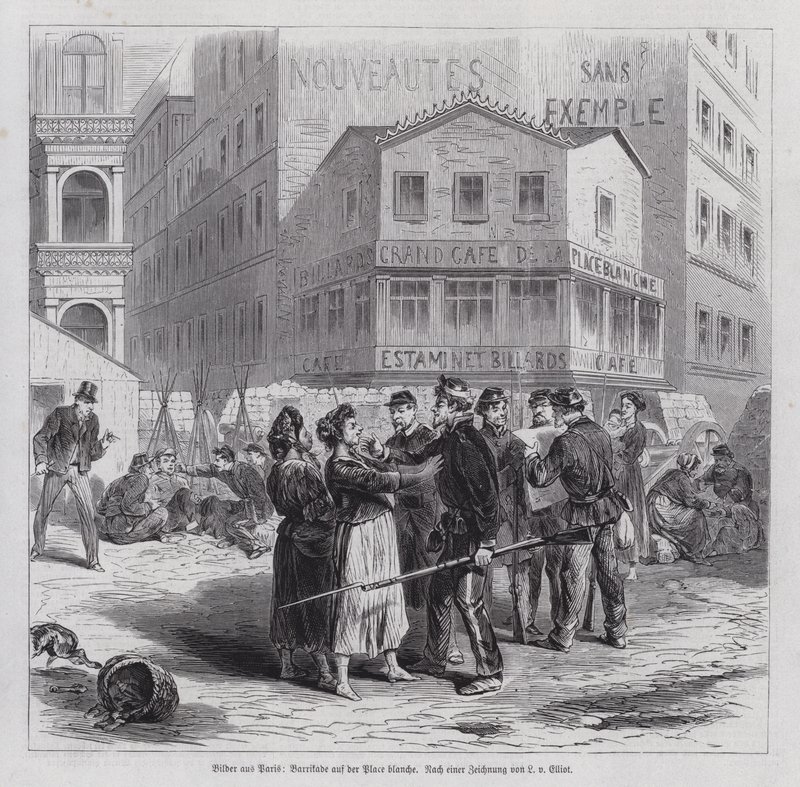 Barricade op de Place Blanche, Parijse Commune door European School