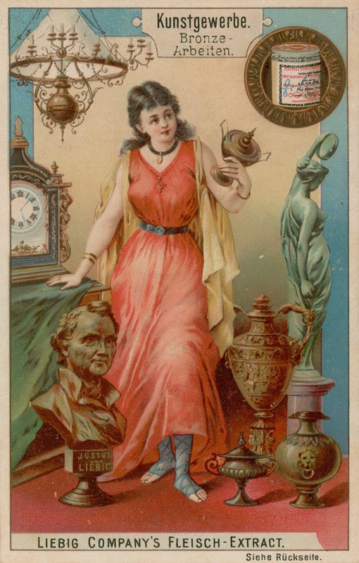 Bronzenwerk (chromolitho) door European School