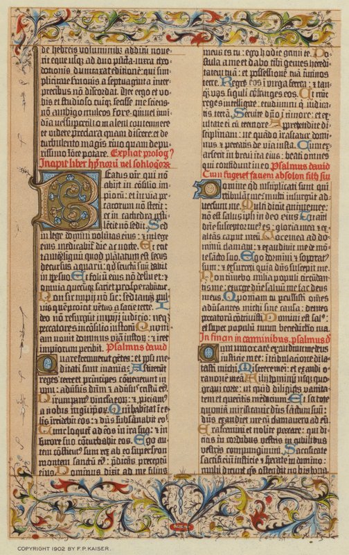 Facsimile uit de Gutenberg Bijbel door European School