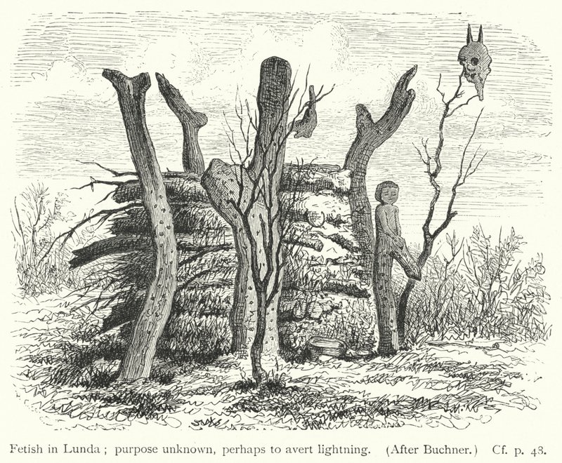 Fetisj in Lunda (gravure) door European School