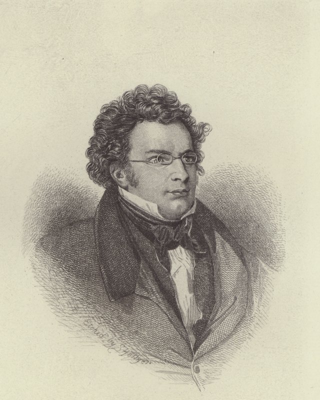 Franz Schubert (gravure) door European School