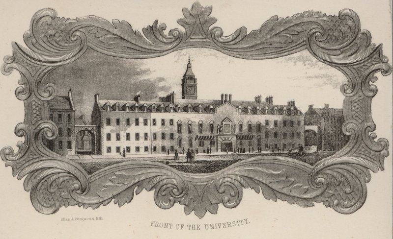 Voorkant van de universiteit, Glasgow, Schotland door European School