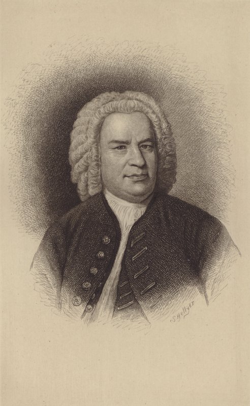 Johann Sebastian Bach (gravure) door European School