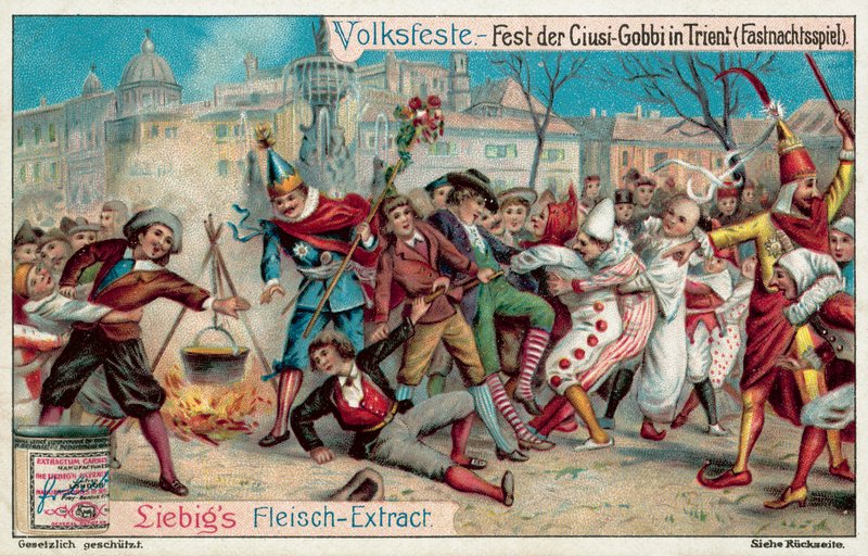 Mardi Gras vieringen in Trento, Italië door European School