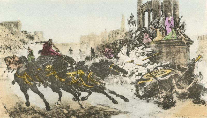 Romeinse wagenrace door European School