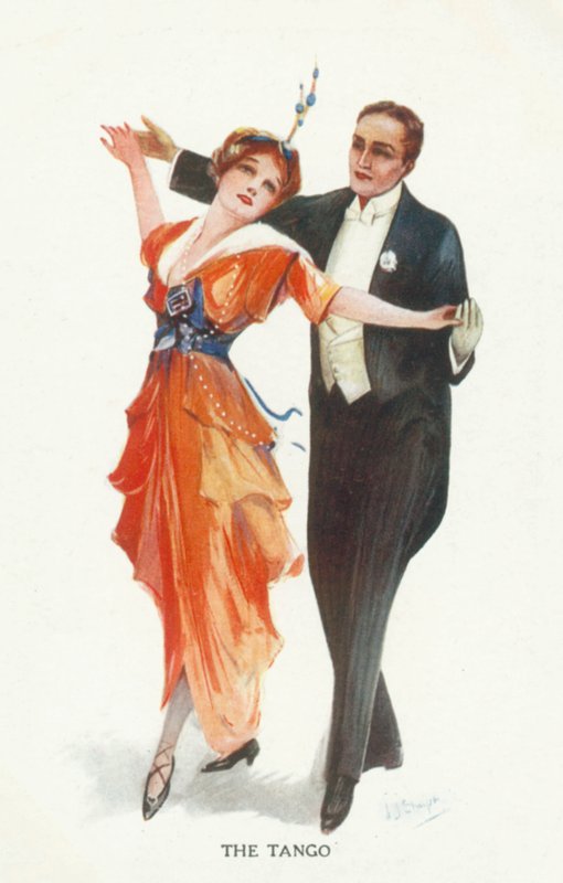 Tango (kleurenlitho) door European School