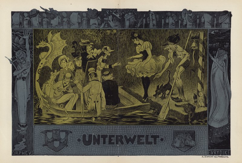 De Onderwereld (kleur litho) door European School