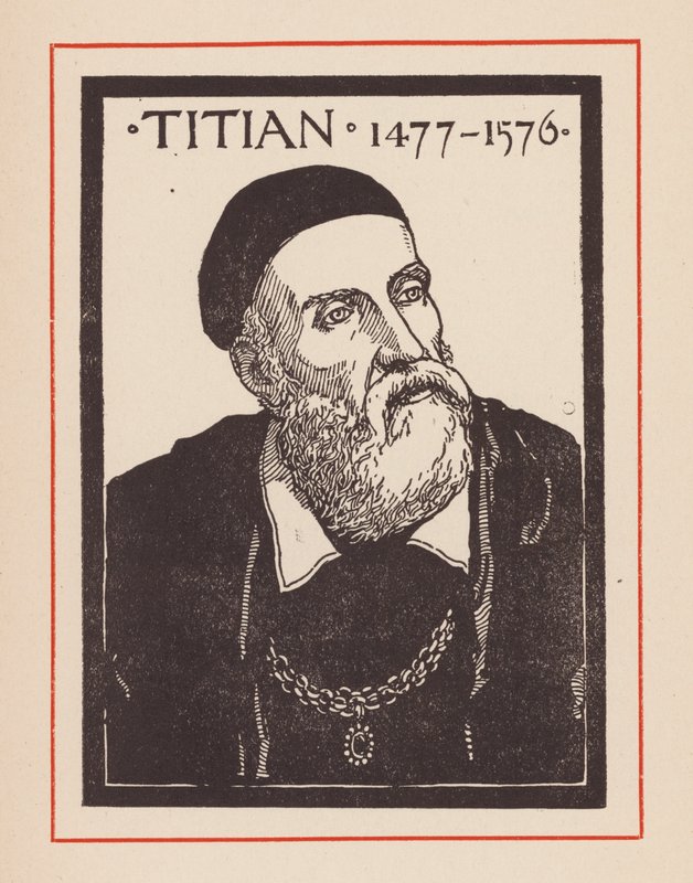 Titiaan, Italiaanse renaissancekunstenaar (litho) door European School