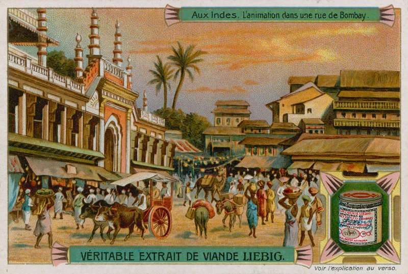 Straatbeeld in Bombay door European School