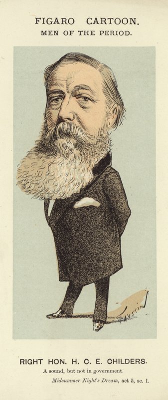 Portret van H C E Childers door Faustin