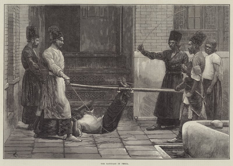 De Bastinado in Perzië door Felix Regamey